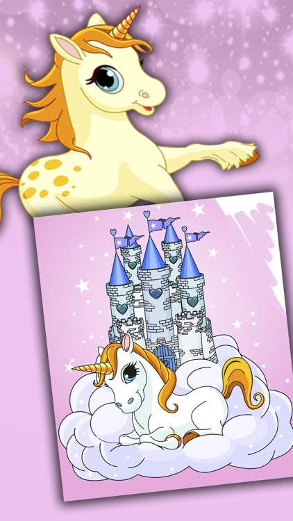 Unicorns coloring book for kids 2 to 6 years - Pro