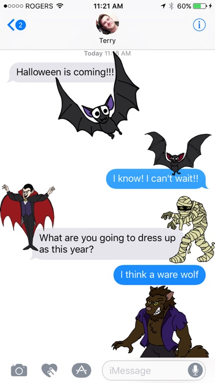 Spooky Halloween Cartoon Stickers
