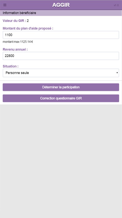Screenshot #1 pour AGGIR - GIR et Calcul APA