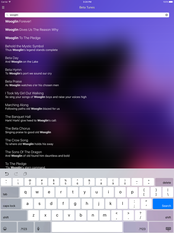 Beta Tunes (Beta Theta Pi) iPad screenshot 3 - Education app