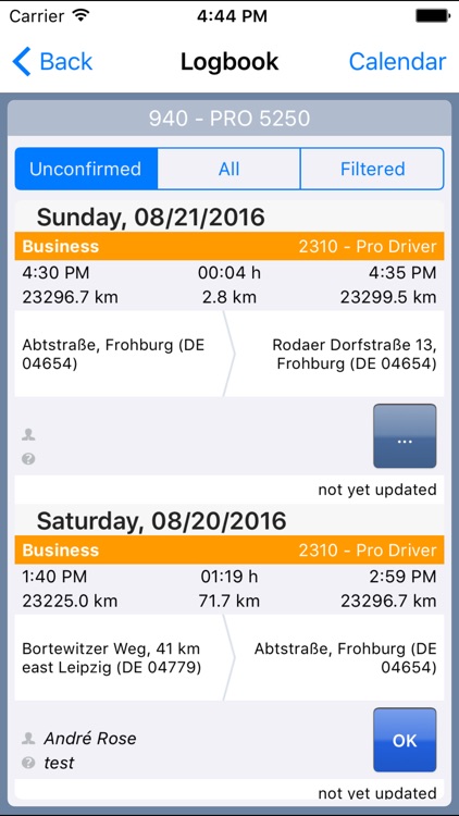 TomTom WEBFLEET Logbook