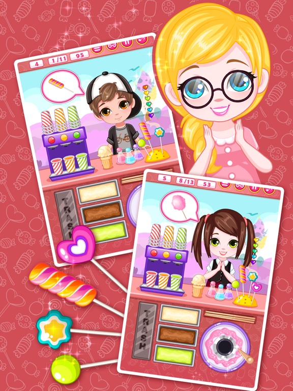 Cotton Candy And Lollipop Crush -  Management game screenshot 3