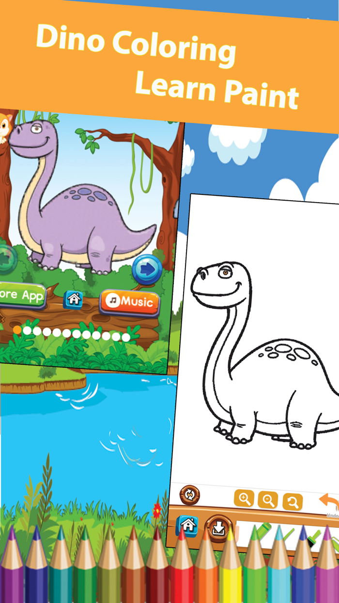 Dinosaur Coloring Book for Kids and Adults Games Hd