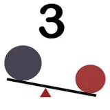 Who's Bigger? - balance the algorithm of triangles circle and shapes of flick color - App-Symbol