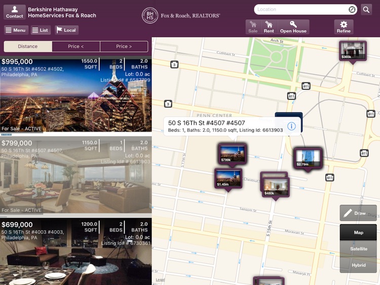 Philadelphia Real Estate Search for iPad