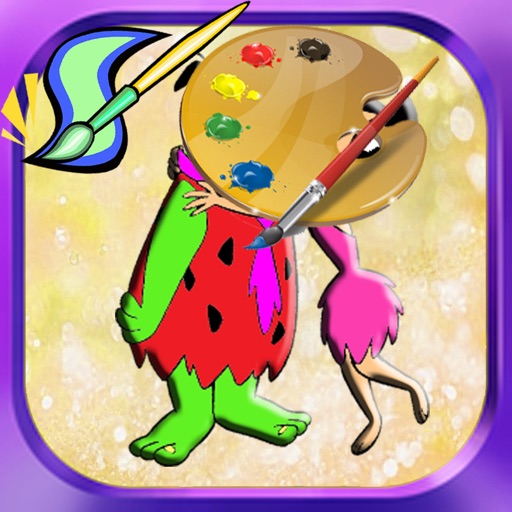 Paint Fors Kids Game The Flintstones Version iOS App