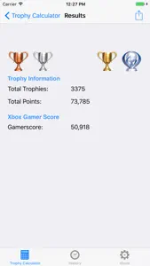 Trophy Calculator screenshot #2 for iPhone