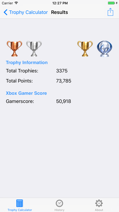 Screenshot #2 pour Trophy Calculator
