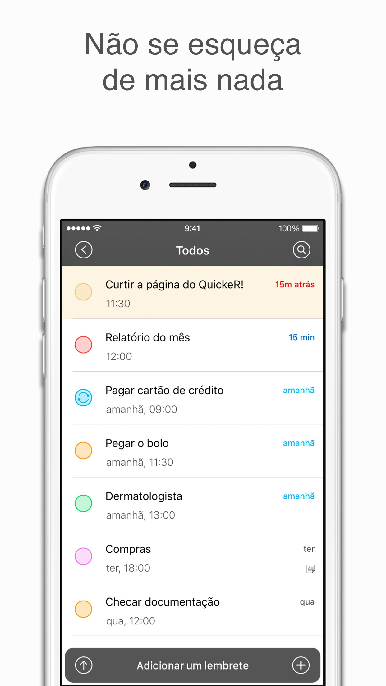 Screenshot do app QuickeR!