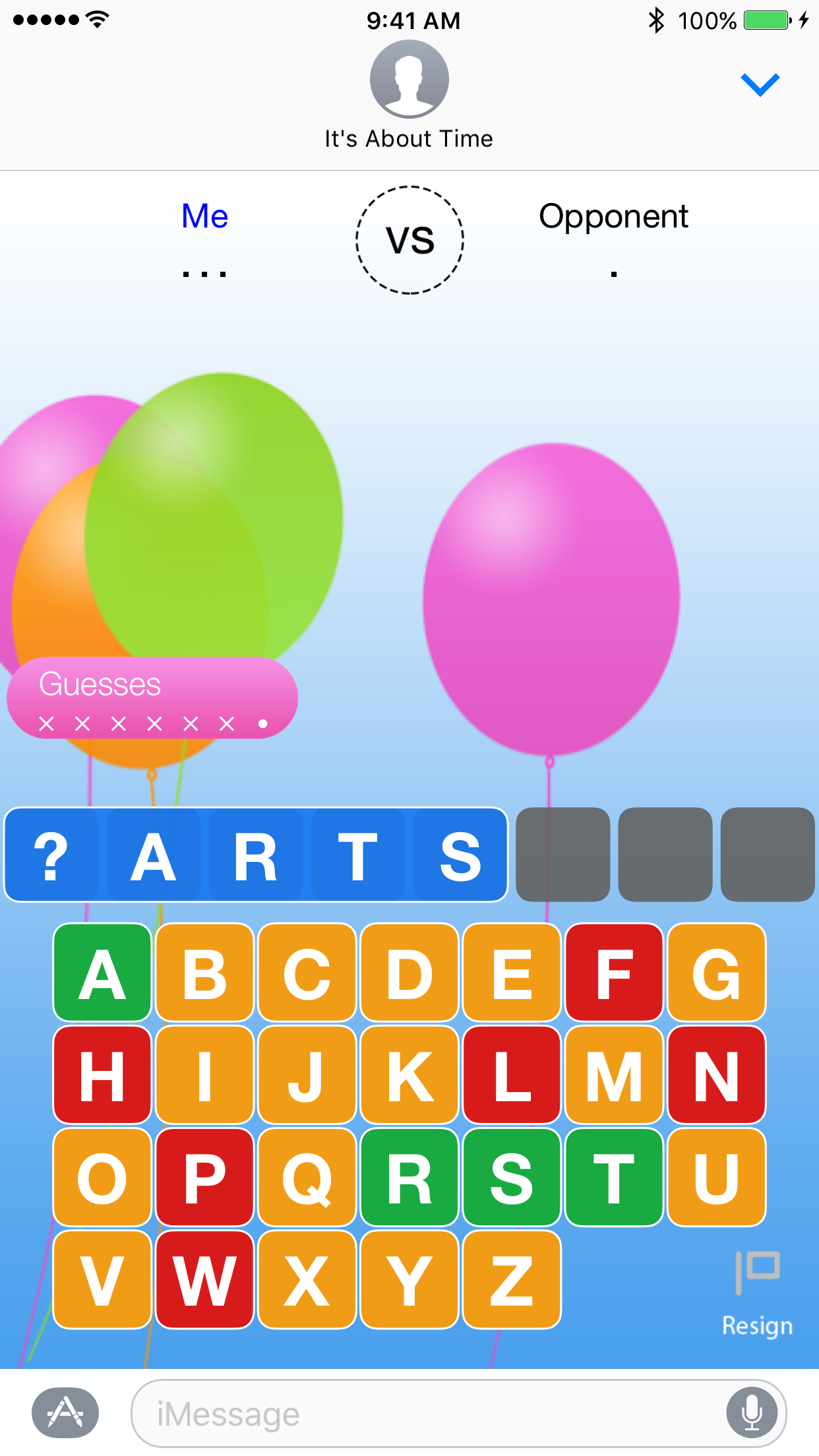 Words Hanging for iMessages