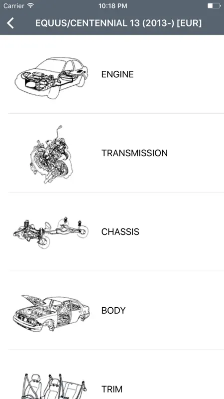 Hyundai Car Parts - ETK Parts Diagrams screenshot 2 of 5
