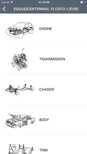 Captura de pantalla de Hyundai Car Parts - ETK Parts Diagrams en iPhone 2