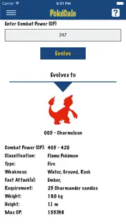 pokecalc - cp calculator for pokémon go iphone screenshot 4