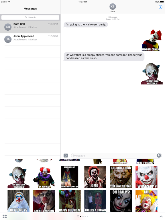 Screenshot #4 pour Creepy Clown - Scary Halloween Stickers