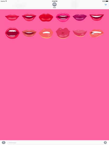 Flirty Lips Stickersのおすすめ画像3