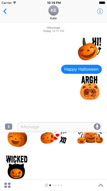 Halloween Stickers Message