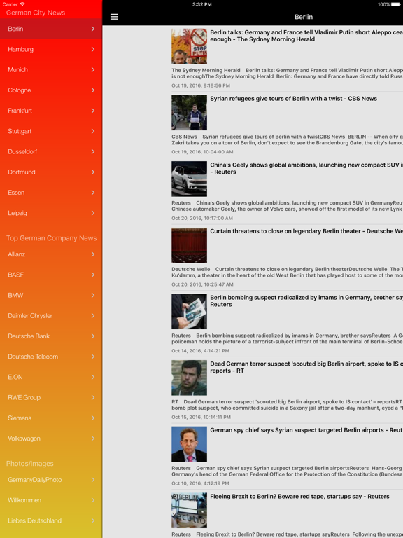 German News in English iPad screenshot 5 - News app