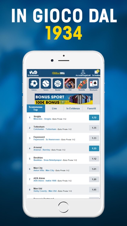 William Hill Scommesse online