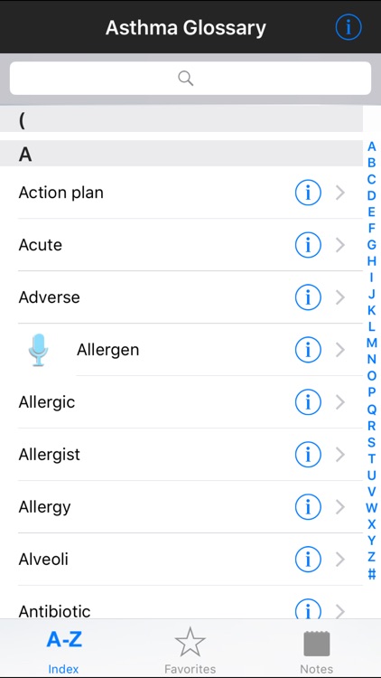 Asthma Glossary