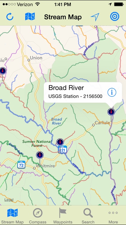 Stream Map USA - Southeast
