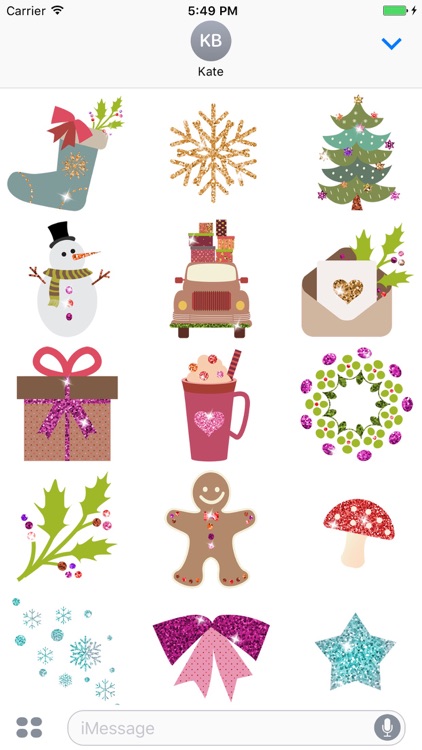X-mas Glitter Sticker screenshot-3