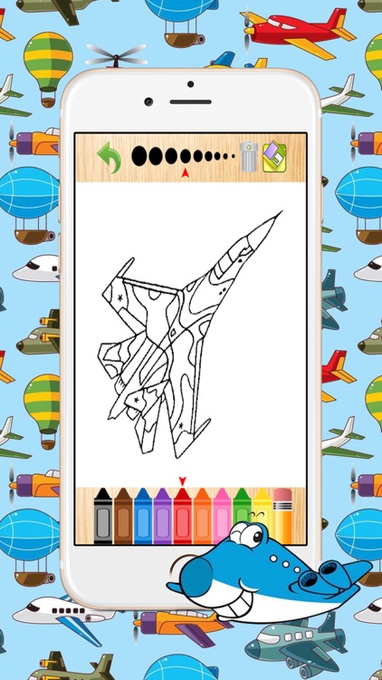 Airplane Vehicles Kids Coloring Books Games Free