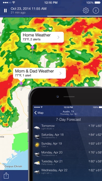 NOAA Radar Pro – Storm Alerts, Hurricane Tracker, Weather Radar and Forecast screenshot 1