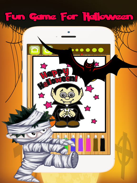 Halloween Coloring Book:Color Games For Adult Kids iPad screenshot
