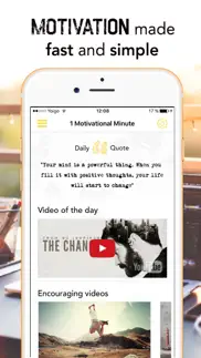 1 minute motivation daily video.player for youtube iphone screenshot 1