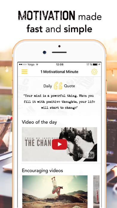 Screenshot #1 pour 1 minute motivation daily video.player for YouTube