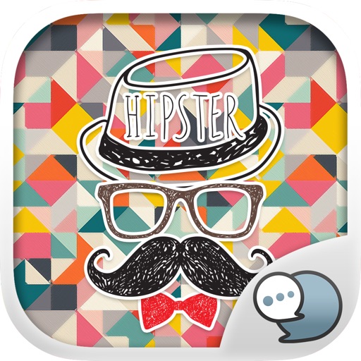 Hipster Emoji Stickers Keyboard Themes ChatStick icon