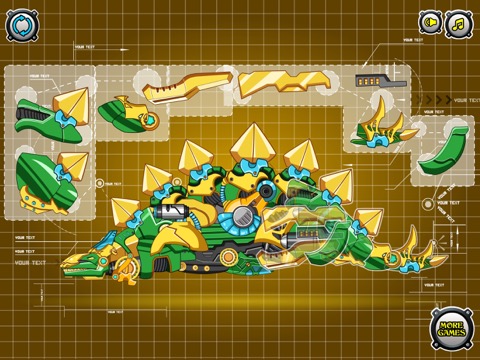 機械組み立てステゴサウルス：恐竜——ツイン知育玩具/組み立てるパズルの小さいゲームのおすすめ画像4