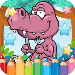 Coloriage dinosaure jeux pour les enfants de 4 ans