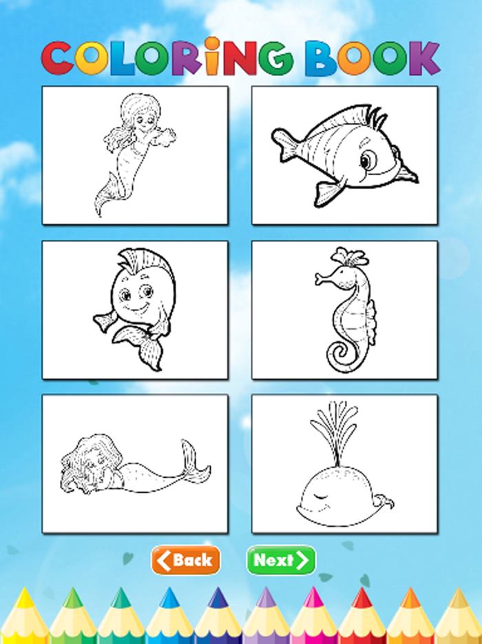 Mermaid Beach Coloring Book - Activties For Kid
