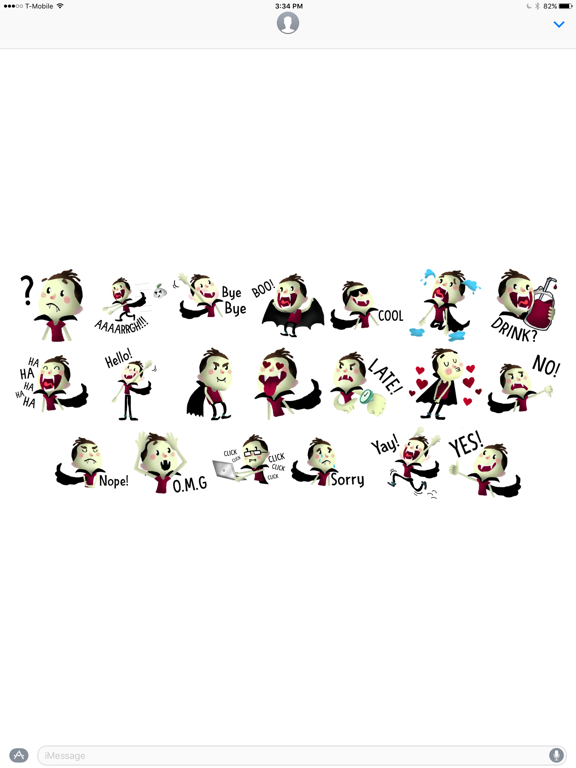 Vampire stickers by meltem iPad screenshot 1 - Stickers app