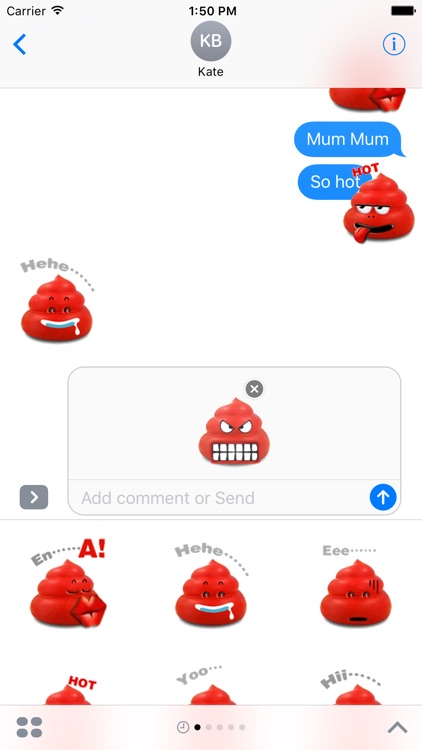 Cool red poop animated - Fx Sticker