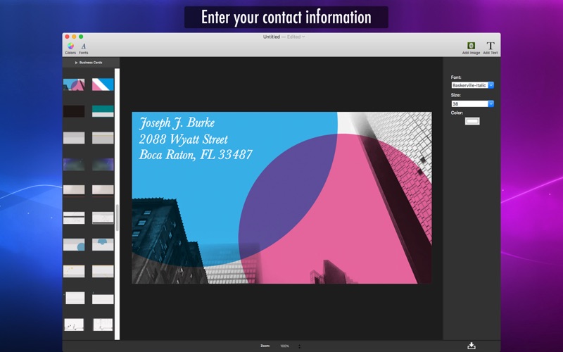 Screenshot #1 pour Business Card Maker - Design Your Business Card