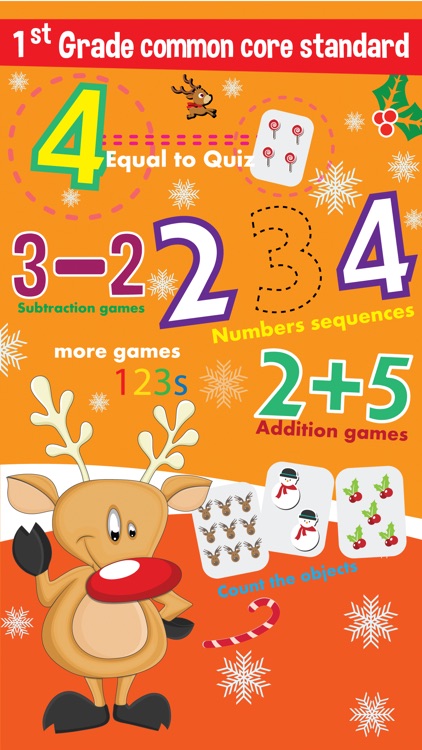 1st grade math games - for learning with santa claus