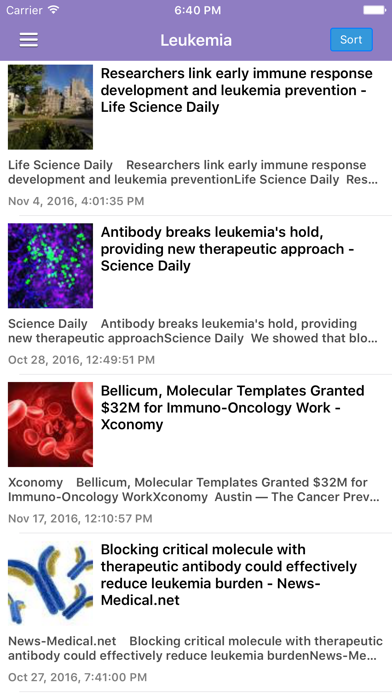 Cancer Research News & Prevention Info Free iPhone screenshot 4 - News app