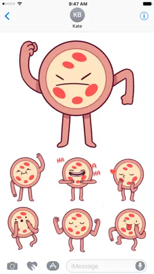 Скриншот Pizza Boy Stickers By Good Pizza Great Pizza на iPhone 3