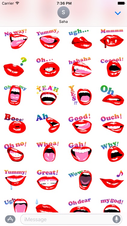 Sexy Lip Stickers for iMessage
