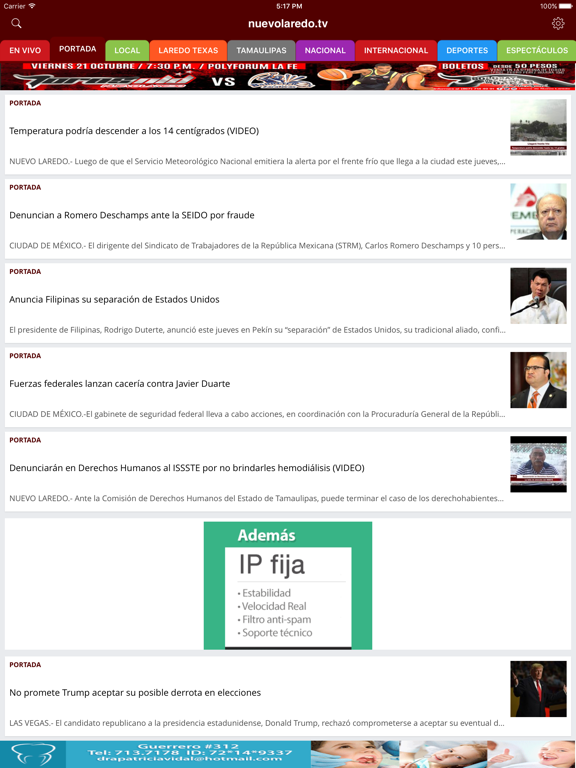nuevolaredo.tv iPad screenshot 2