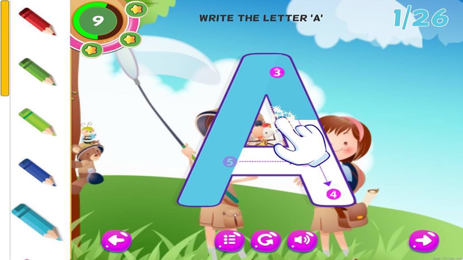 #1. ABC Tracing Handwriting Learn to Write Letters (iOS) 来自: Artit Wattanapurg