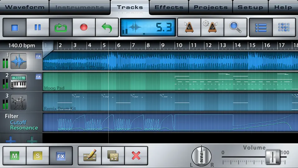 Screenshot von Music Studio auf dem iPhone 2