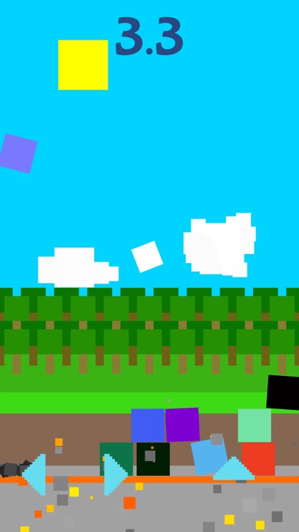 Little White Square : Do not touch the ground !