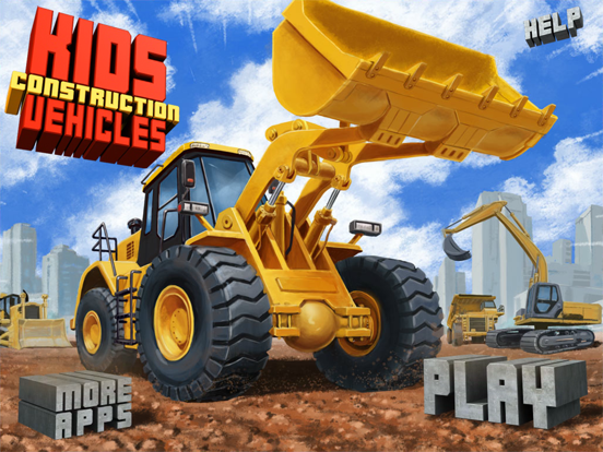 Screenshot #1 for Kids Vehicles: Construction HD for the iPad