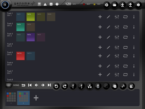 Screenshot #1 for Genome MIDI Sequencer