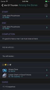 Pocket Wiki for WoW screenshot