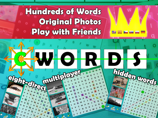 cWords - search hidden words puzzle with pictures iPad app afbeelding 1