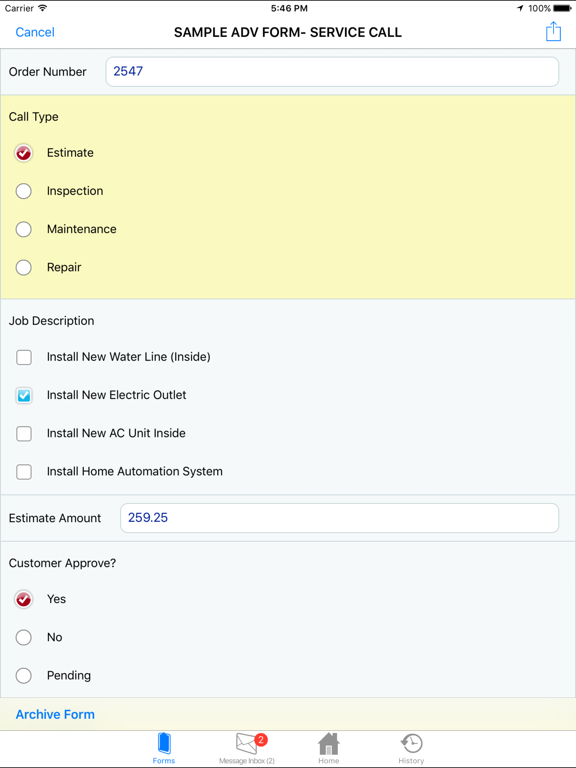 Screenshot #5 pour Advanced Wireless Forms